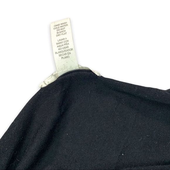 Ambiance Apparel Medium Solid Black Camisole w/ Ruffled Chest Contrast Neutral - Picture 5 of 5